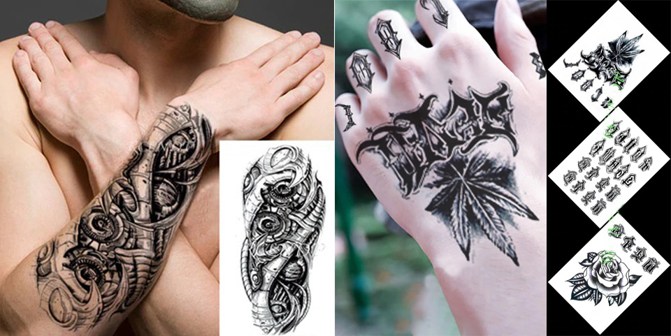 Переводные временные татуировки для тела Shimmer Flash tattoo (Флеш тату)